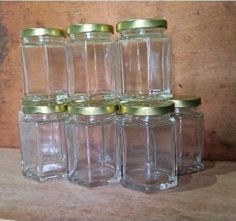 Botol Kaca Hexa 195ML & 300ML Hexagonal 195ML & 300ML Polos Pernah Pakai - Image 1