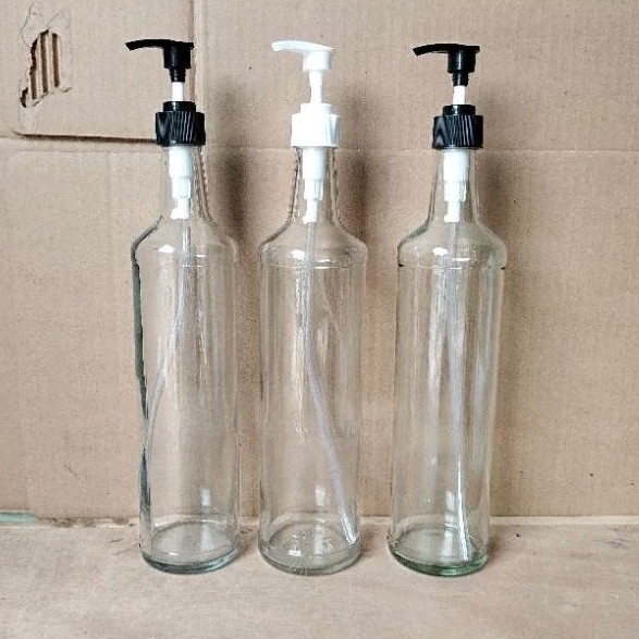 Botol Kaca 600ML Tutup Pump Drum Pump - Image 1