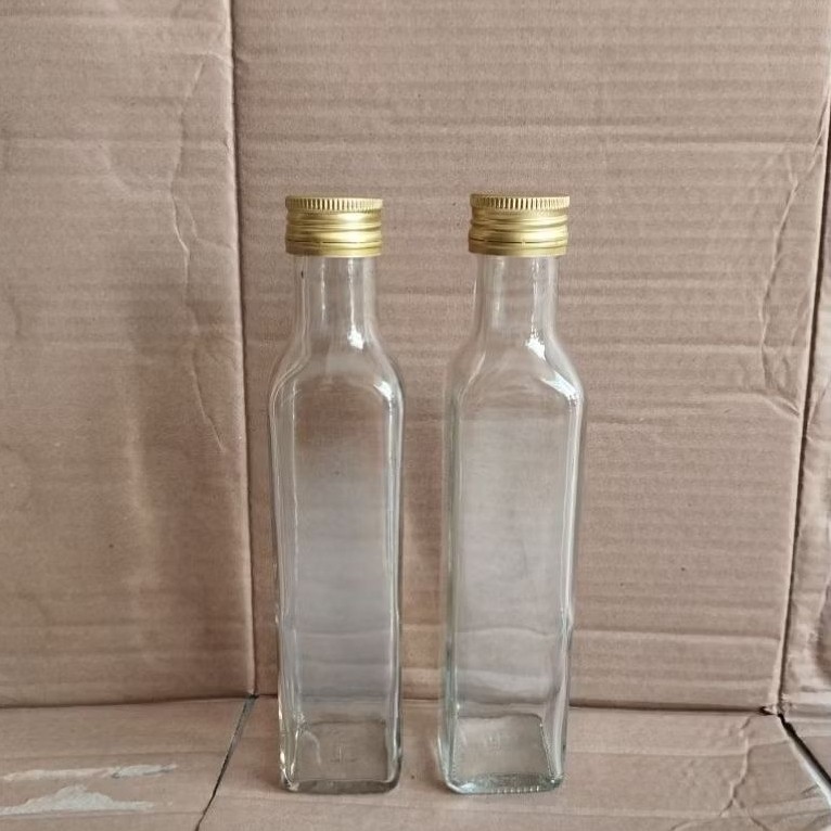Botol Kaca 250ML Ulir Kotak Kotak 250ML - Image 2