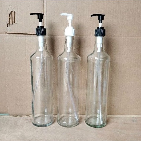 Botol Kaca 600ML Tutup Pump Drum Pump - Image 2