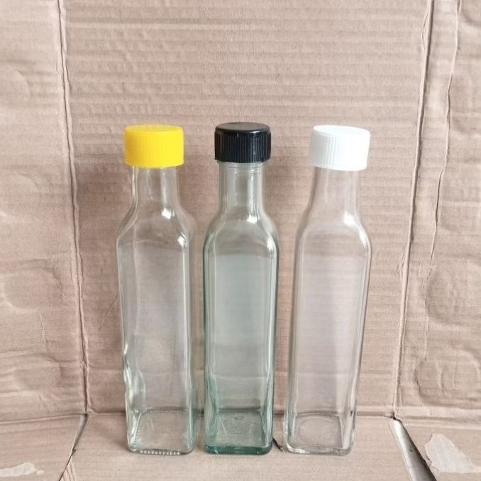 Botol Kaca 250ML Ulir Kotak Kotak 250ML - Image 3