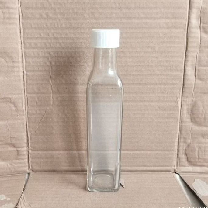 Botol Kaca 250ML Ulir Kotak Kotak 250ML - Image 4